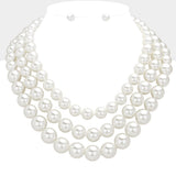 Triple Layered Pearl Necklace