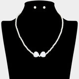 Pearl Heart Pointed Necklace