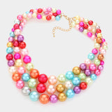 3Row Strand Pearl Necklace