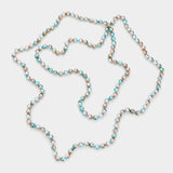 Multi Colored Pearl Long Necklace