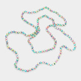 Multi Colored Pearl Long Necklace
