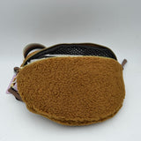 Textured Teddy Fleece Belt Bag with Adjustable Wide Strap