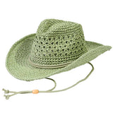 C.C Women's Paper Straw Open Weaved Cowboy Hat