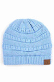 C.C Women's Ribbed Knit Solid Color Beanie