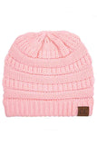 C.C Women's Ribbed Knit Solid Color Beanie