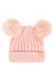 C.C Kids Double Pom Pom Knit Beanie