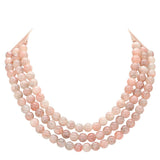 Chunky Acrylic Ball Beaded Triple Layered Faux Leather Magnetic Necklace