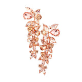 Floral Multi Stone Evening Earrings