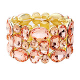 Glass Crystal Stretch Evening Bracelet