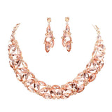 Marquise Stone Cluster Evening Necklace