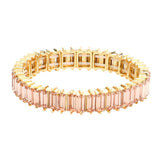 Rectangle Stone Stretch Evening Bracelet
