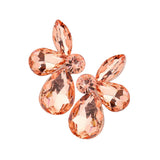 Teardrop Marquise Stone Cluster Evening Earrings