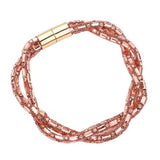 Stone Embellished Twisted Magnetic Bracelet
