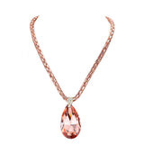 Teardrop Pendant Bling Necklace