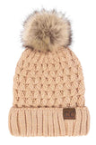 C.C Lattice Crossover Stitch Beanie