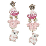 Baby Tiered Seed Bead Earrings