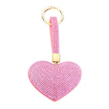 Bling Heart Bag Charm Key Chain Keychain