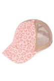 C.C Leopard Pattern Criss Cross Pony Cap
