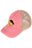C.C SMILE CRISS-CROSS PONY CAP