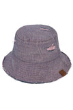 C.C STONE WASHED DENIM BUCKET HAT