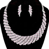 Crystal Rhinestone Round Collar Necklace