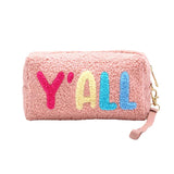 Faux Fur Yall Pouch With Wristlet