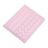 Faux Leather Basket Weave Card Holder Wallet