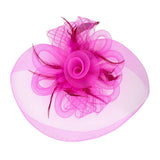 Feather Mesh Flower Fascinator Headband