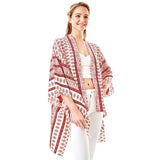 Greek Mati Mataki Printed Cover Up Kimono Poncho