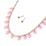 Heart Sequin Station Jewelry Set
