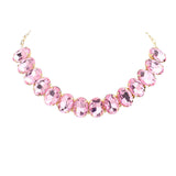 Oval Stone Evening Necklace