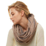 Stripe Textured Boucle Infinity Scarf