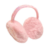 Studded Fluffy Plush Fur Foldable Earmuff