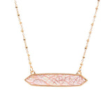 Trendy Patterned Hexagon Pendant Necklace