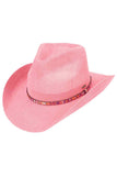 C.C Multi Colored Trim Band Knitted Cowboy Hat