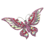 Glass Crystal Butterfly Pin Brooch