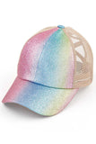 C.C OMBRE GLITTER CRISS-CROSS PONYCAP