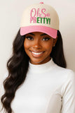 Women's OH SO Pretty Letter on Two Tone Baseball Cap