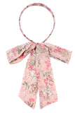 Floral print head band with ponytail
