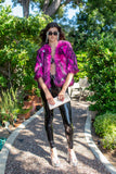 Planet Queen Faux Fur Jacket in Monster Pink