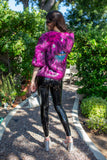Planet Queen Faux Fur Jacket in Monster Pink