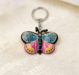 Handmade Butterfly Leather Keychain