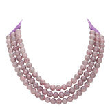 Chunky Acrylic Ball Beaded Triple Layered Faux Leather Magnetic Necklace