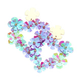 Flower Cluster Heart Dangle Earrings