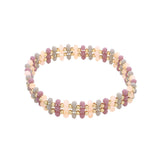 Metal Ball Faceted Beaded Stretch Bracelet