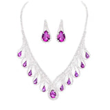 Teardrop Crystal Rhinestone Collar Necklace
