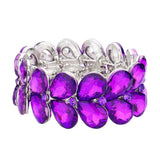 Teardrop Stone Embellished Evening Bracelet