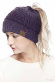 C.C Ombre Confetti Messy Bun Ponytail Beanie