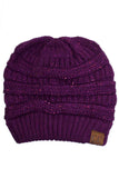 C.C Sequin Knitted Soft Beanie