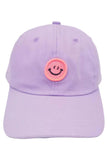 Happy Face Patch Pastel Tone Baseball Cap
